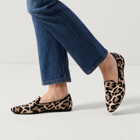 Rothy’s The Almond Loafer In Small Leopard Print Knit Flat Size 9. - Picture 12 of 13